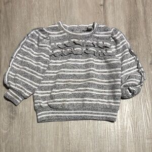 Habitual Gray and White Striped Sweater